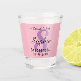 Personalisierte Brautjungfer danken Ihnen Geschenk Schnapsglas
