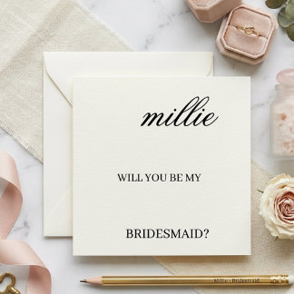 Personalisierte Brautjungfer-Einladungskarte Elega Einladung