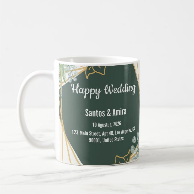 Personalisierte Brautjungfer Kaffeetasse (Links)