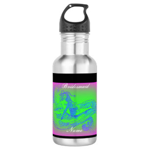 Personalisierte Brautjungfer Meerjungfrau  Edelstahlflasche