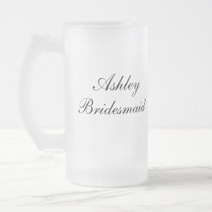 Personalisierte Brautjungfern-Tasse Mattglas Bierglas