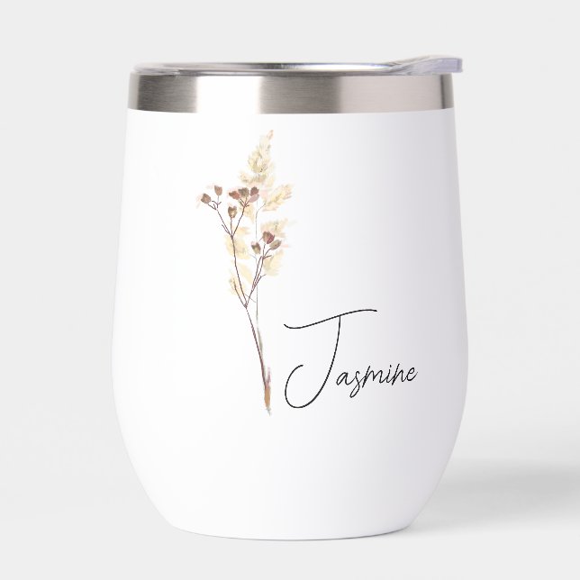 Personalisierte Brautmädchen geben Blumengläser mi (Links)