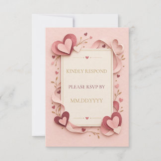 Personalisierte Brautparty - Verlieb dich RSVP-Kar RSVP Karte