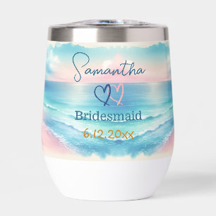 Personalisierte Bridesmaid für Küstenhochzeit