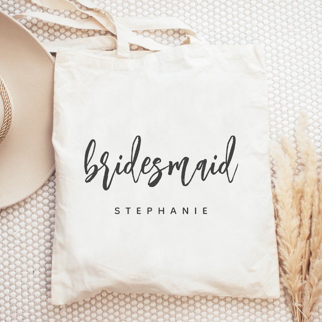 Personalisierte Bridesmaid-Handschreibschrift Tragetasche (Von Creator hochgeladen)