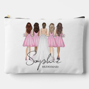 Personalisierte Bridesmaid-Individuelle Name-Gesch Zubehörtasche