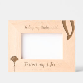 Personalisierte Bridesmaid/Schwester-Geschenk Geätzte Rahmen