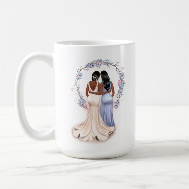 Personalisierte Bridesmaid-Tasse  Kaffeetasse (Links)