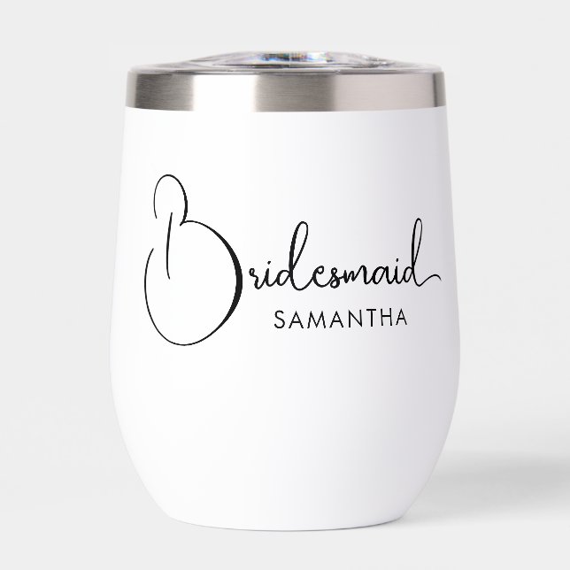 Personalisierte Bridesmaid Typografie (Vorderseite)