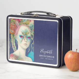 Personalisierte Bridesmaid Vorschlag Box Metall Brotdose