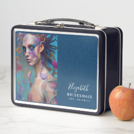 Personalisierte Bridesmaid Vorschlag Box Tattoo Go Metall Brotdose