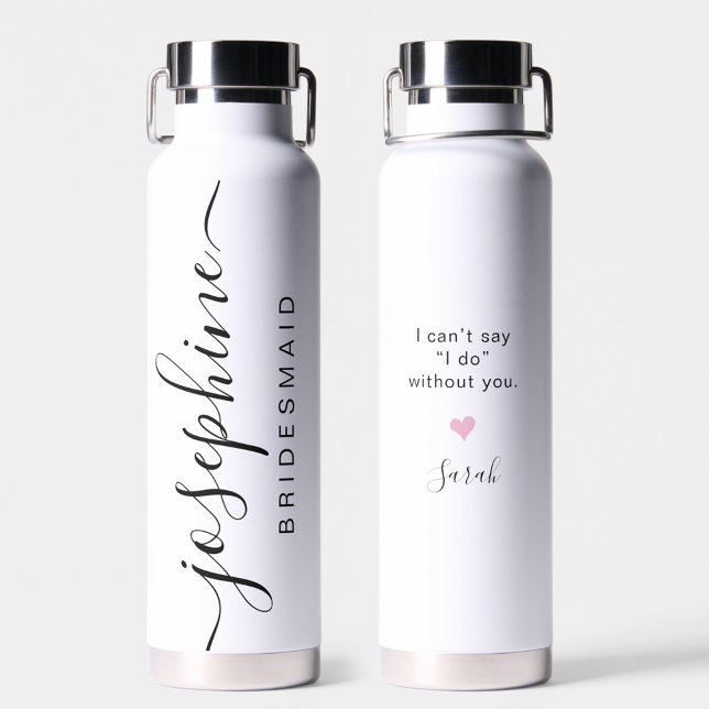 Personalisierte Bridesmaid Vorschlag Name Wedding Trinkflasche (Bridesmaid proposal personalized water bottle gift.)