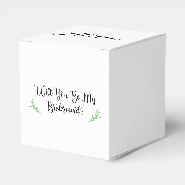 Personalisierte Bridesmaid-Vorschlagskette Geschenkschachtel (Vorderseite)