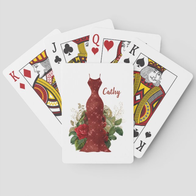 Personalisierte Bridesmaier spielen Karten Spielkarten (Rückseite)