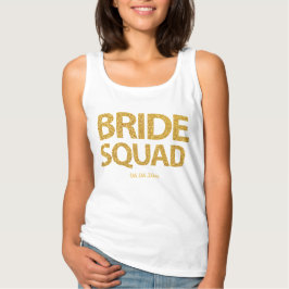 Personalisierte Bridge Squad Golden Sequins Tank