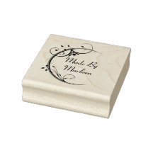 Personalisierte Briefmarke aus Holz