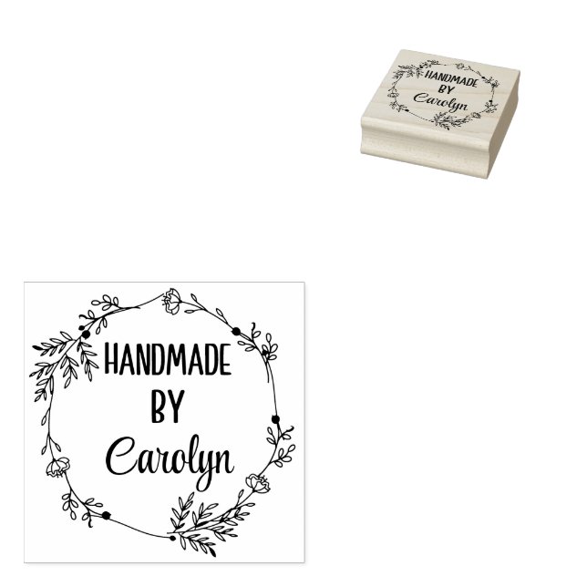 Personalisierte Briefmarke aus Holz Gummistempel (Stempel)