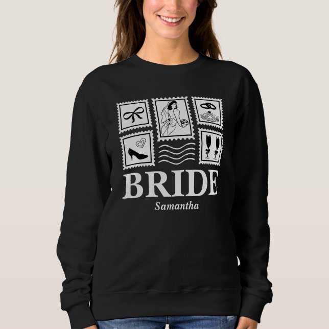 Personalisierte Briefmarke Collage Sweatshirt (Vorderseite)