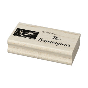 Personalisierte Briefmarke Cowboy Boots Barn Wood Gummistempel