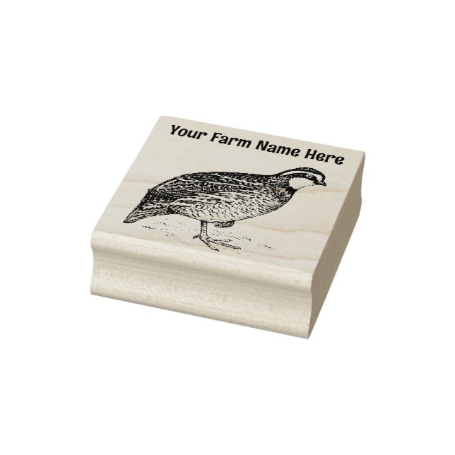 Personalisierte Briefmarke der Bobwhite Quail Farm Gummistempel (Stempel)