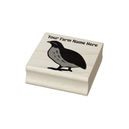 Personalisierte Briefmarke der Wachtelfarm Coturni Gummistempel