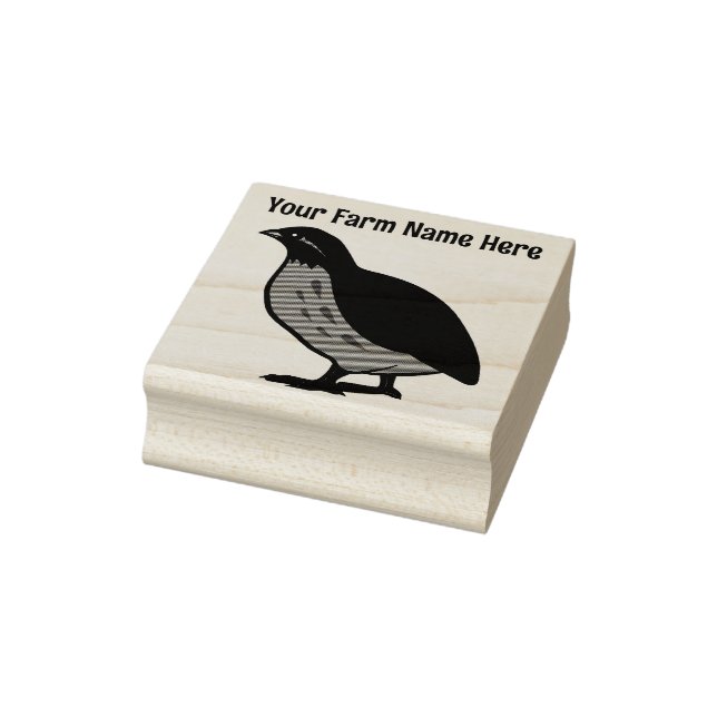 Personalisierte Briefmarke der Wachtelfarm Coturni Gummistempel (Stempel)