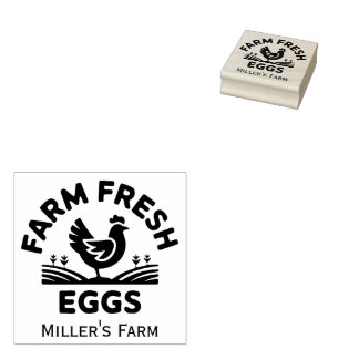Personalisierte Briefmarke Frische Eier Gummistempel