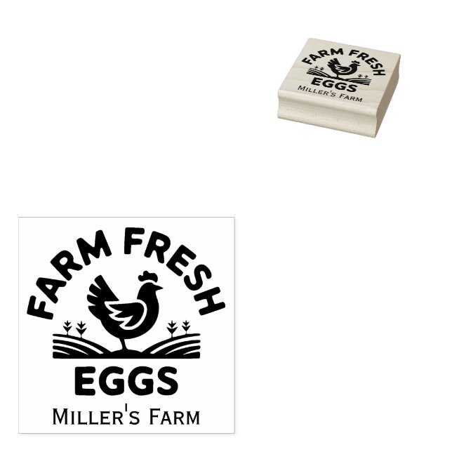 Personalisierte Briefmarke Frische Eier Gummistempel (Stempel)