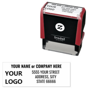Personalisierte Briefmarke Logo für Ihre Namensadr Permastempel