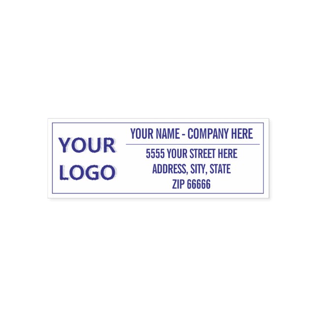Personalisierte Briefmarke mit Ihrer Logo-Adresse Permastempel (Design)