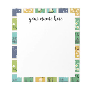 Personalisierte Briefmarke Notepad Notizblock