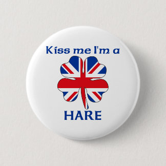 Personalisierte Briten küssen mich, den ich Hase Button