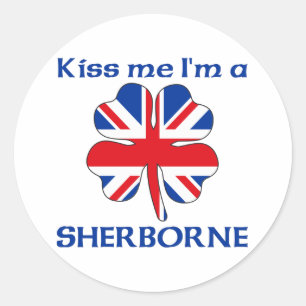 Personalisierte Briten küssen mich, den ich Runder Aufkleber