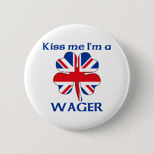 Personalisierte Briten küssen mich, den ich Wager Button