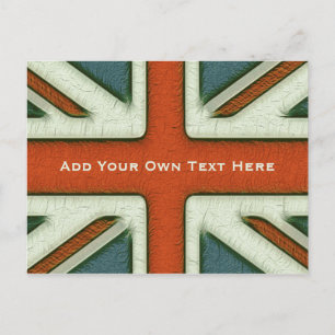 Personalisierte britische Flagge Postkarte