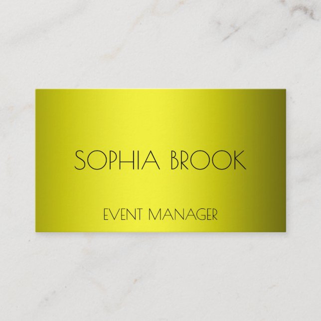 Personalisierte Bronze-Goldfolie Visitenkarte (Vorderseite)