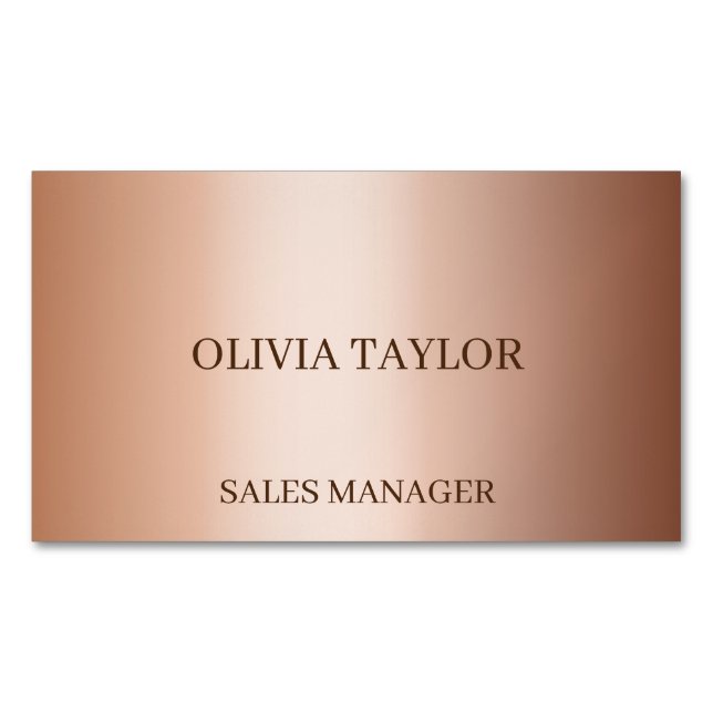 Personalisierte Bronze-Metallfolie Magnetische Visitenkarte (Vorderseite)