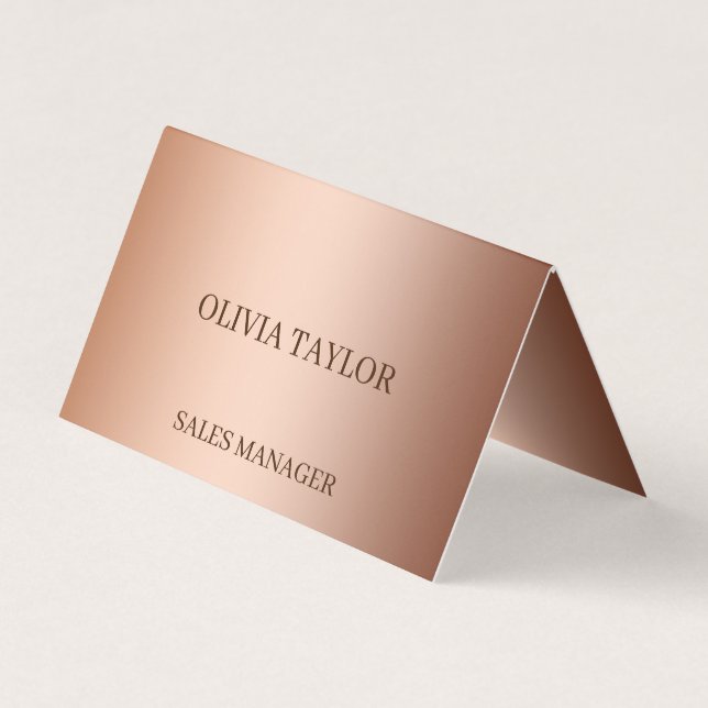 Personalisierte Bronze-Metallfolie Visitenkarten (Vorderseite)