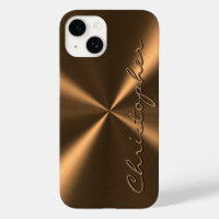 Personalisierte Bronze-Metallische Radialtextur