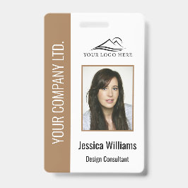Personalisierte Brown Corporate Employee Security  Ausweis