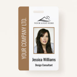 Personalisierte Brown Corporate Employee Security  Ausweis
