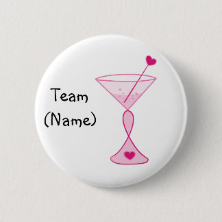 Personalisierte Brustkrebs-Knopf-Rosa Cocktails Button
