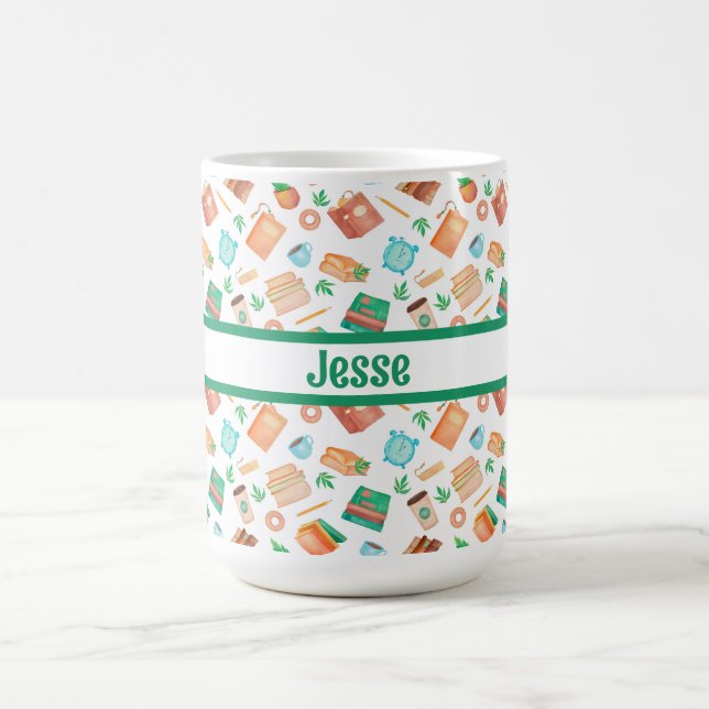 Personalisierte Bücher, Kaffee, Tee, Kaffeetasse (Mittel)