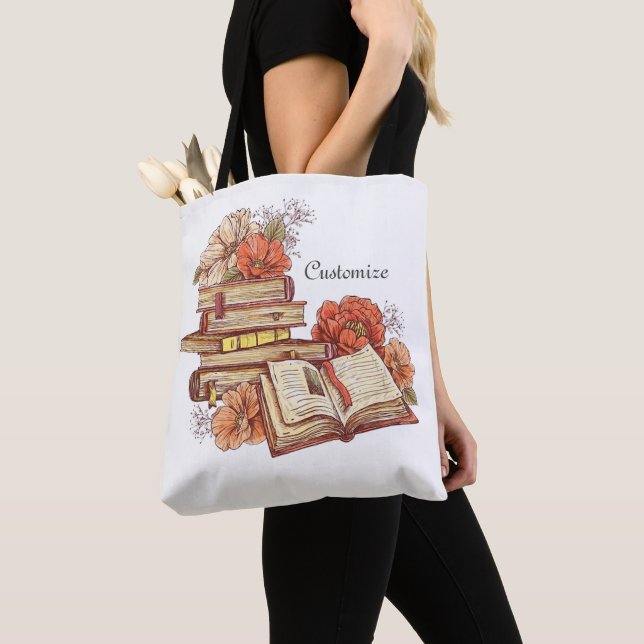 Personalisierte Bücher und Blume Tasche (Von Nahem)