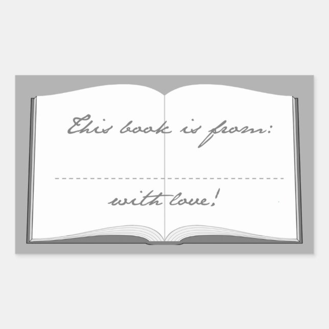 Personalisierte Buchkleber (dieses Buch ist von Rechteckiger Aufkleber (Vorderseite)