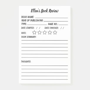 Personalisierte Buchprüfung & Infos Post-it Klebezettel