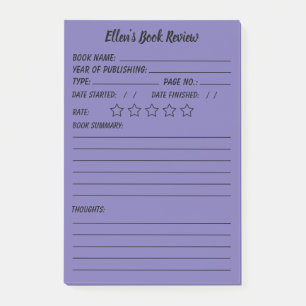 Personalisierte Buchprüfung und Info-Hinweise Post-it Klebezettel