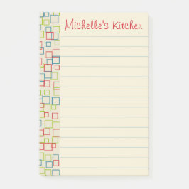 Personalisierte Buchse "Bright Kitchbox" Anmerkung Post-it Klebezettel