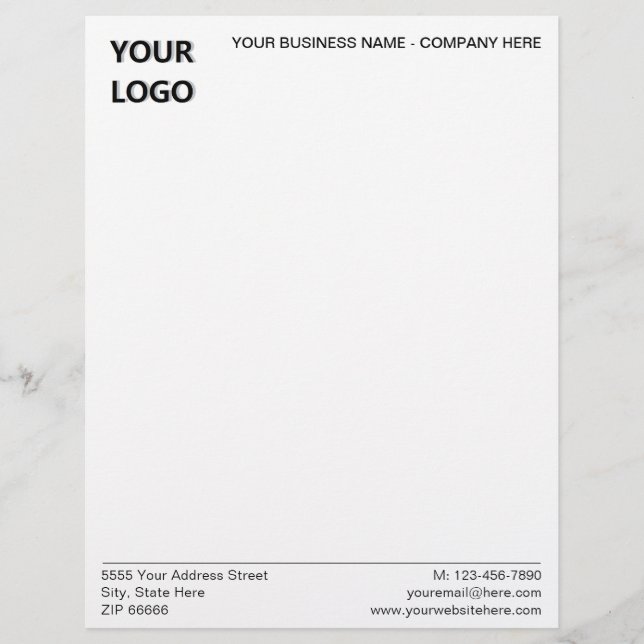 Personalisierte Buchstaben mit QR-Code und Logo Briefbogen (Vorderseite)