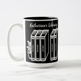Personalisierte Buchtitel Schwarz Zweifarbige Tasse